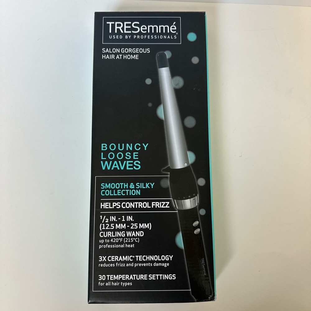 Conair TRESemmé Curling Wand CD717TC Ceramic Tapered Iron - Brand New